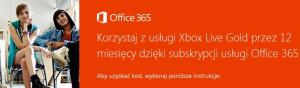 Roczna subskrypcja Xbox Live Gold za Office 365