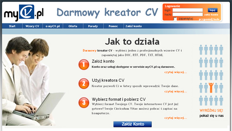 myCV.pl - darmowy krearor CV