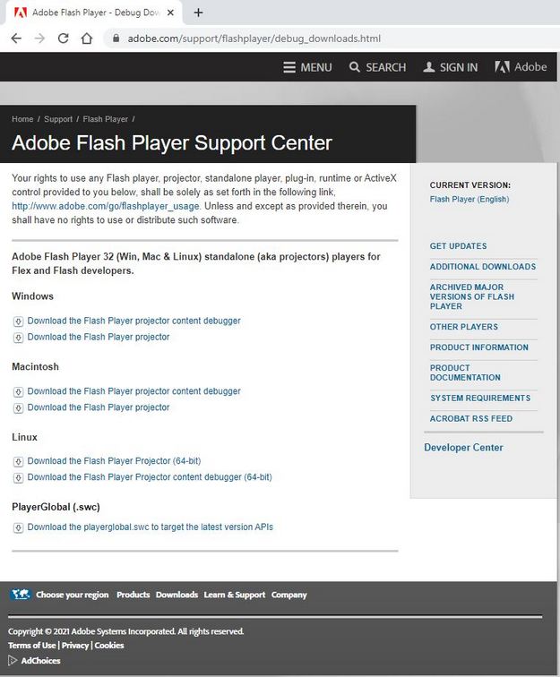 Adobe Flash, Flash Player, SWF