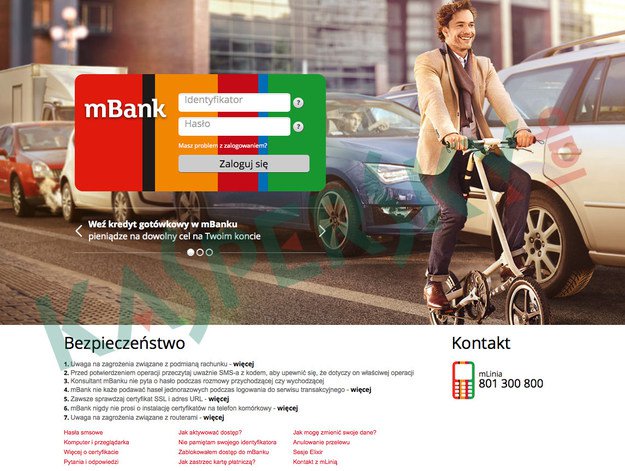 Atak na klientów mBanku