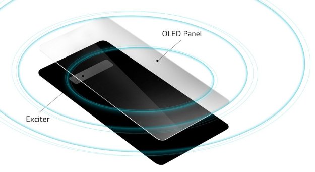 Głośnik LG G8 ThinQ w wyświetlaczu OLED   
