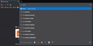 Firefox ze zmienionym paskiem adresu