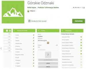 Górskie zdobycze w telefonie