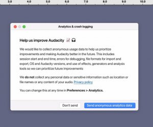 Telemetria pojawi się w Audacity