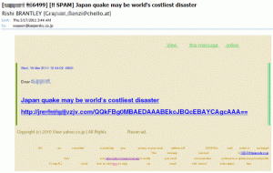 Nowy spam żerujący na tragedii w Japonii infekuje komputery