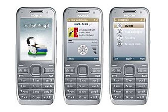 Telefony Nokia z uruchomionym odtwarzaczem Audioteka.pl