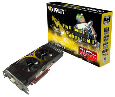 Mocne uderzenie Palita, karta układzie GeForce GTX 285 Nvidii