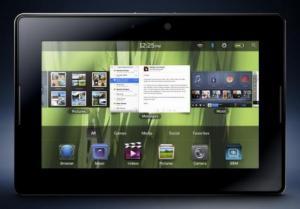 Interfejs tabletu PlayBook na żywo