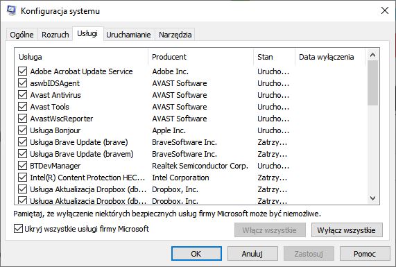 Windows 10 - start systemu