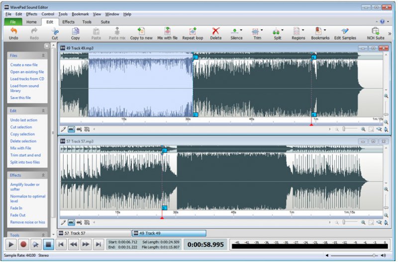 NCH WavePad Audio Editor 17.66 for mac download free