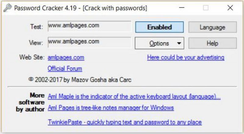 Password Cracker 4.7.5.553 download the new version