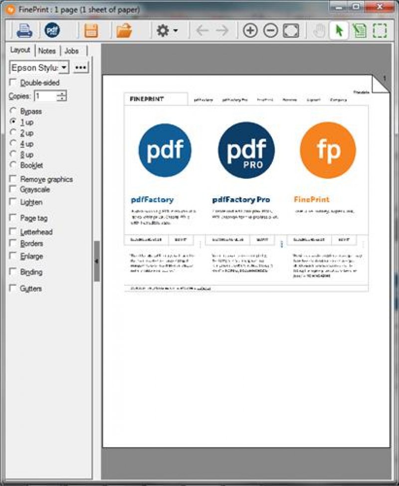 fineprint pdf problem