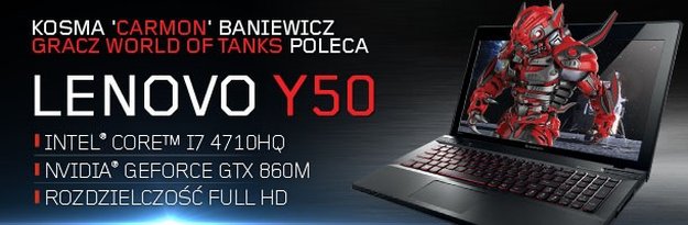 Lenovo Y50 - laptop dla graczy z certyfikatem Cybersportu