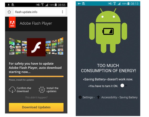 Fałszywe Adobe Flash Player dla Androida