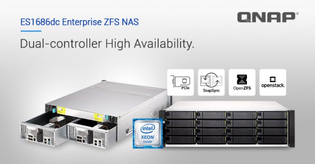 QNAP ES1686dc Enterprise ZFS NAS z dwoma aktywnymi kontrolerami 