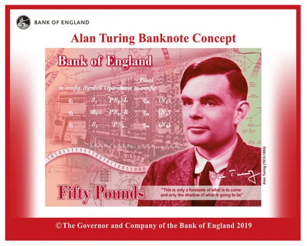 Turing na banknocie 50-funtowym