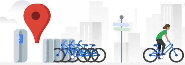 Rowery miejskie w Mapach Google'a
