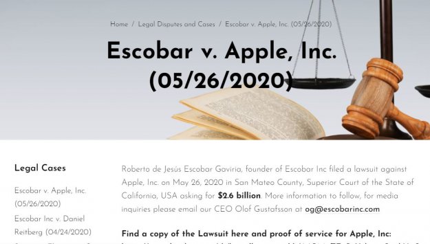 Brat Pablo Escobara pozwał Apple'a na 2,6 mld dolarów