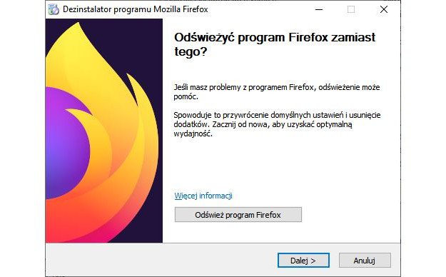 Firefox 78: odśwież, zamiast usuwać