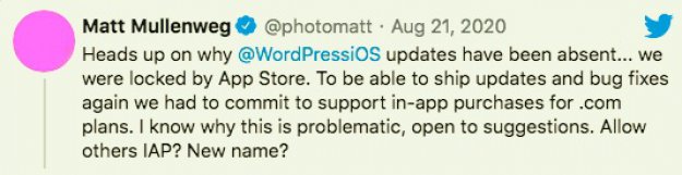 Aplikacja WordPress na iOS nie była aktualizowana