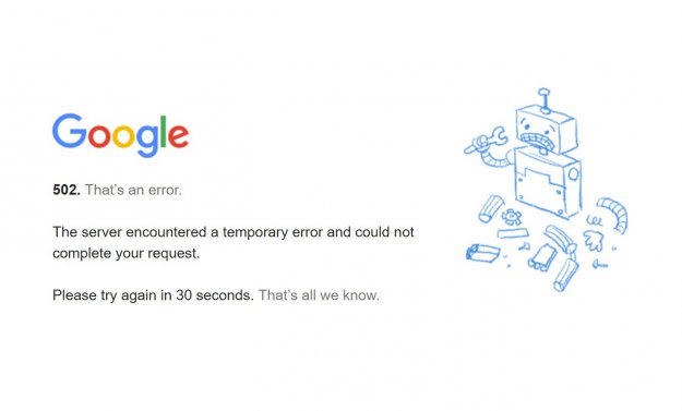 Usługi Google'a uległy czasowej awarii