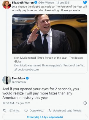 Elon Musk zapłaci ponad 11 miliardów dolarów podatku